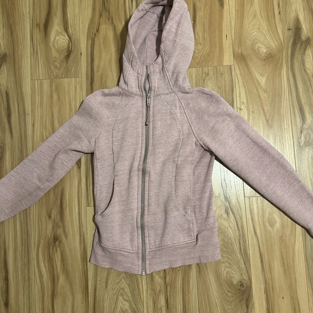 Lululemon pink full zip scuba size 2